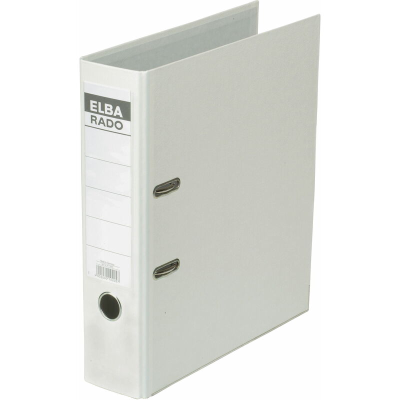 ELBA classeur rado brillant, largeur de dos: 80 mm, blanc Grand Paris Fournitures papier couleur ELBA classeur rado brillant