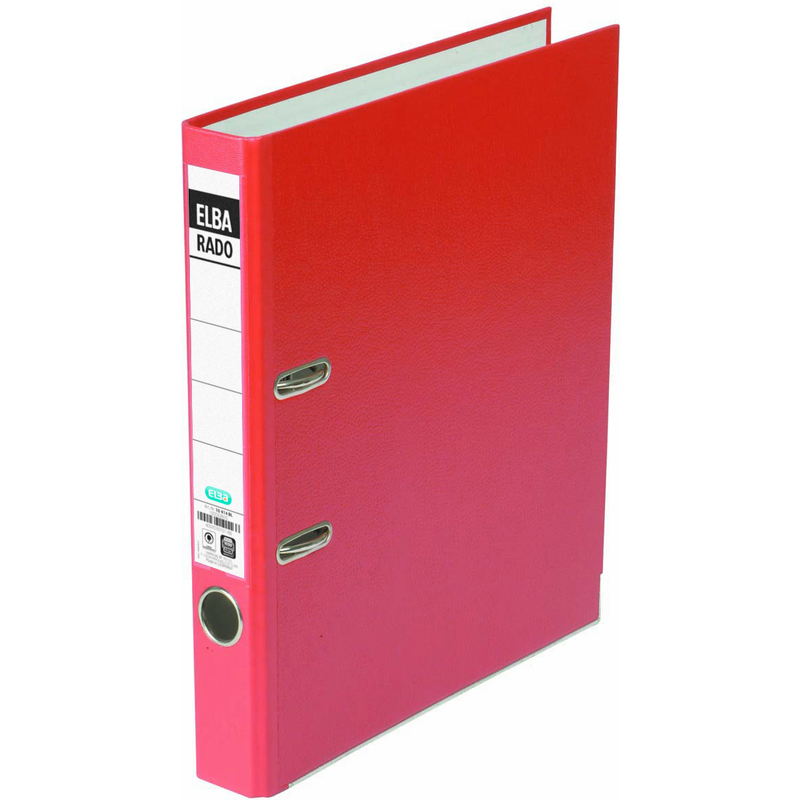 ELBA classeur rado brillant, largeur de dos: 50 mm, rouge Fournitures-business.fr Classeurs à levier & accessoires Classeurs à levier