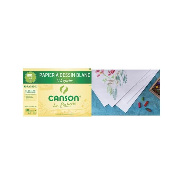 Papiers à dessin Papiers à dessin CANSON Papier à dessin blanc "C" à grain