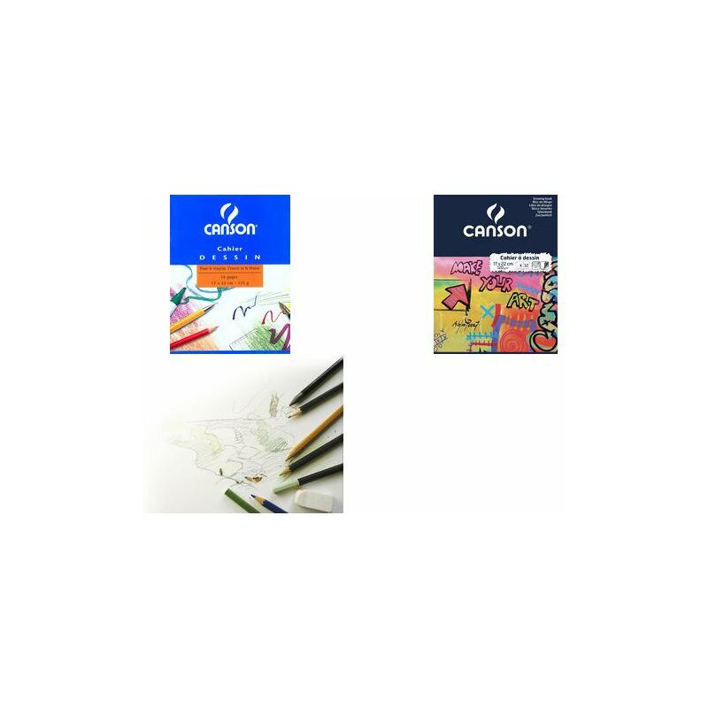 CANSON Cahier à dessin, uni, 125 g/m2, 170 x 220 mm Grand Paris Fournitures Papiers à dessin Cahiers de dessin CANSON Cahier à dessin