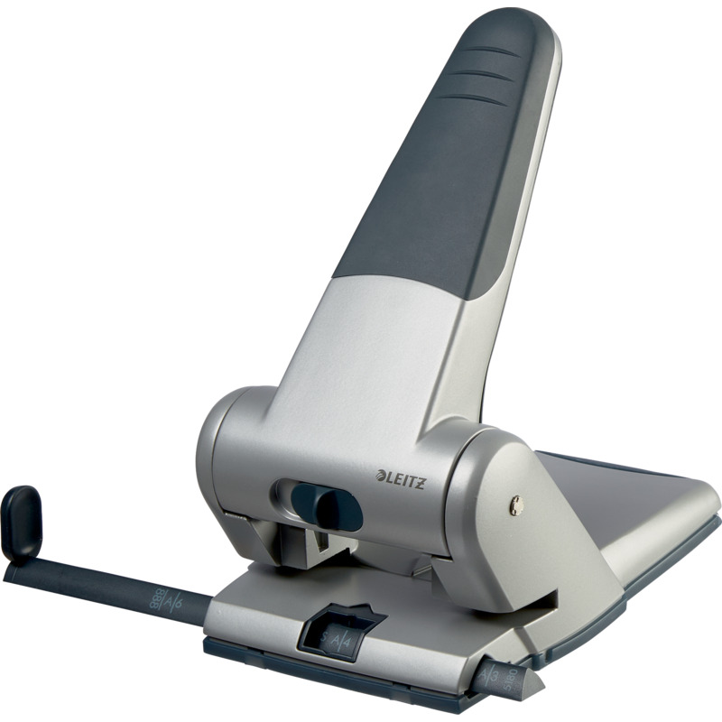 LEITZ Perforateur d'archives 5180, argent Fournitures-business.fr Perforateurs Perforateurs grande capacité LEITZ Perforateur d'archives 5180