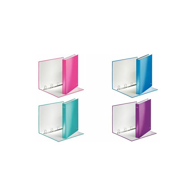 LEITZ Classeur à anneaux WOW, A4, en carton solide, bleu, Fournitures-business.fr Classeurs à levier & à anneaux Classeurs à anneaux