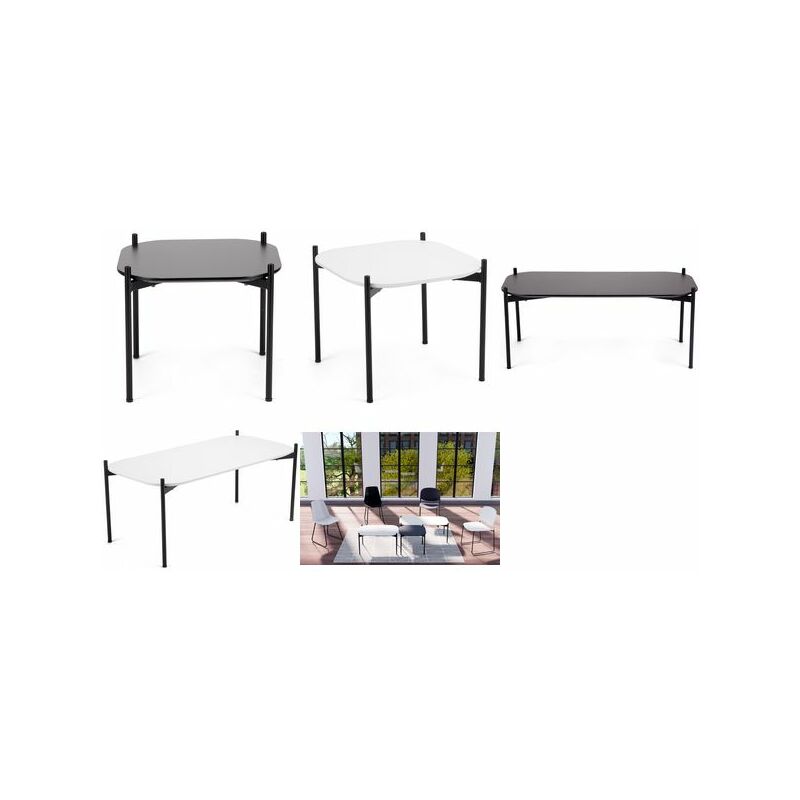 PAPERFLOW Table d'appoint MEET, (L)750 x (P)500 mm, noir Grand Paris Fournitures Tables & comptoirs Tables d'appoint PAPERFLOW Table d'appoint MEET