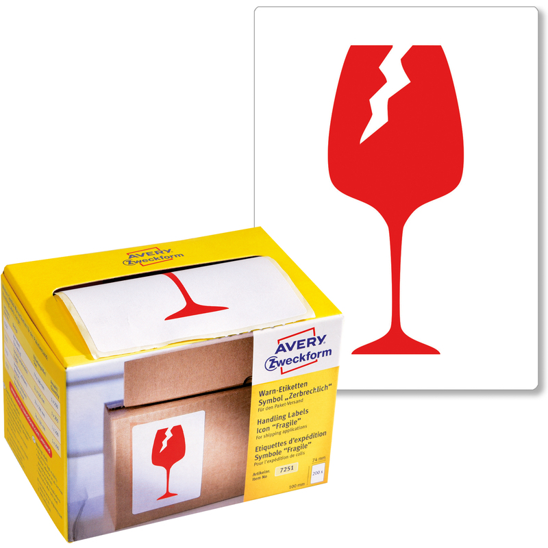 AVERY Zweckform Rouleau d'étiquettes d'expédition, fragile Fournitures-business.fr Etiquettes d'expéditions Etiquettes signalétiques AVERY Zweckform Rouleau d'étiquettes d'expédition