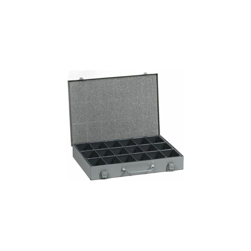 allit Mallette à petites pièces EuroPlus Metall 34/18, gris Fournitures-business.fr Bacs de stockage Boîtes de rangements pour petites pièces allit Mallette à petites pièces EuroPlus Metall 34/18