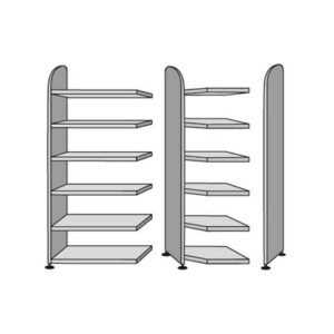 gris clair (RAL7035) pour le rayonnage avec 6 étagères & paroi arrière