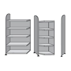 gris clair (RAL7035) pour le rayonnage avec 8 étagères & paroi arrière