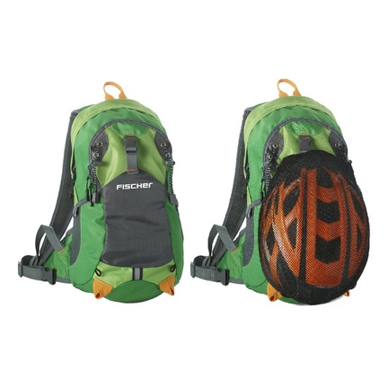 FISCHER Sac à dos avec filet pour casque, bleu/gris Grand Paris Fournitures bleu/gris filet pour casque amovible et housse de pluie