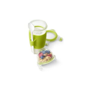 avec cuillère et récipient pour garniture