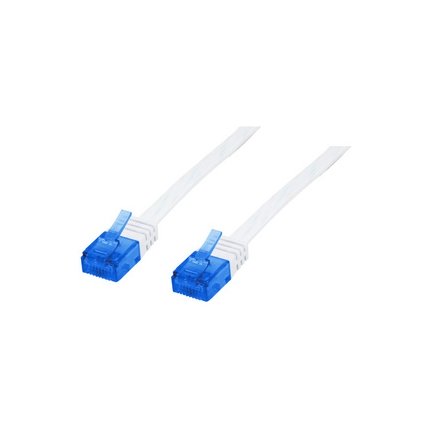 LogiLink Câble patch plat U/UTP, Cat. 5e, 15,0 m, blanc Fournitures-business.fr LogiLink Câble patch plat U/UTP