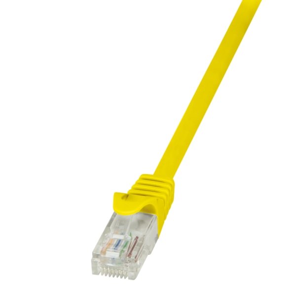 LogiLink Câble patch EconLine, Cat. 6, U/UTP, 0,5 m, jaune Fournitures-business.fr LogiLink Câble patch EconLine