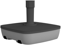 EDA Pied de parasol, plastique, carré 49,5 x 49,5 Grand Paris Fournitures plastique