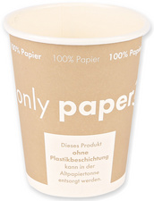 Accueil Fournitures-business.fr NATURE Star Gobelet pour café en papier dur "Only Paper"