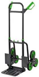 pavo Diable d'escalier en acier, 2 x 3 roues en étoile Grand Paris Fournitures pavo Diable d'escalier en acier