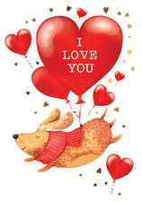 CACTUS Carte de voeux "I love you"