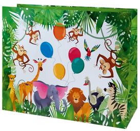 SUSY CARD Sac cadeau XXL "Animaux de la jungle"