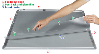 EUROPEL Cadre porte-affiche premium, A1, 25 mm, argent Grand Paris Fournitures EUROPEL Cadre porte-affiche premium