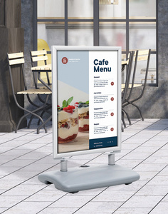 EUROPEL Panneau trottoir avec pied en plastique