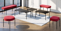 PAPERFLOW Tabouret GAIA, taille M, habillage tissu, bleu Grand Paris Fournitures PAPERFLOW Tabouret GAIA, taille M, habillage tissu, bleu – Image 8