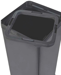 ALBA Poubelle de tri sélectif pour déchets résiduels, noir Grand Paris Fournitures ALBA Poubelle de tri sélectif pour déchets résiduels, noir – Image 8