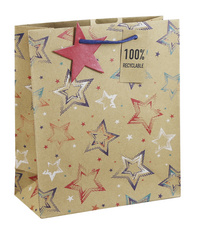 Clairefontaine Sac cadeau "Etoiles Kraft"